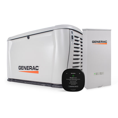 Generac 28/25kW Air-Cooled Standby Generator, 200A Transfer Switch, with ecobee