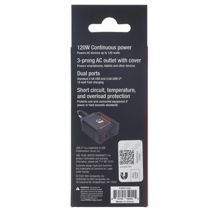 120W Direct Plug Power Inverter