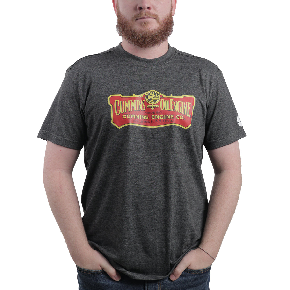 Retro Oil T-Shirt Charcoal Medium