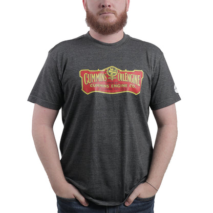Retro Oil T-Shirt Charcoal Medium