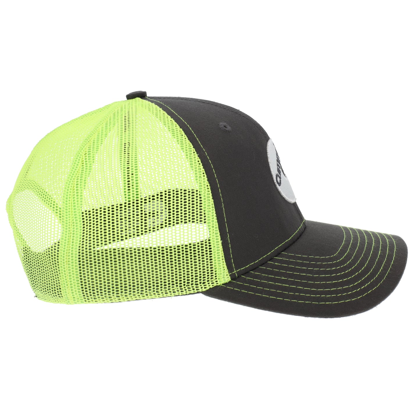 Hi-Vis Neon Mesh Back Cap Gray-Lime