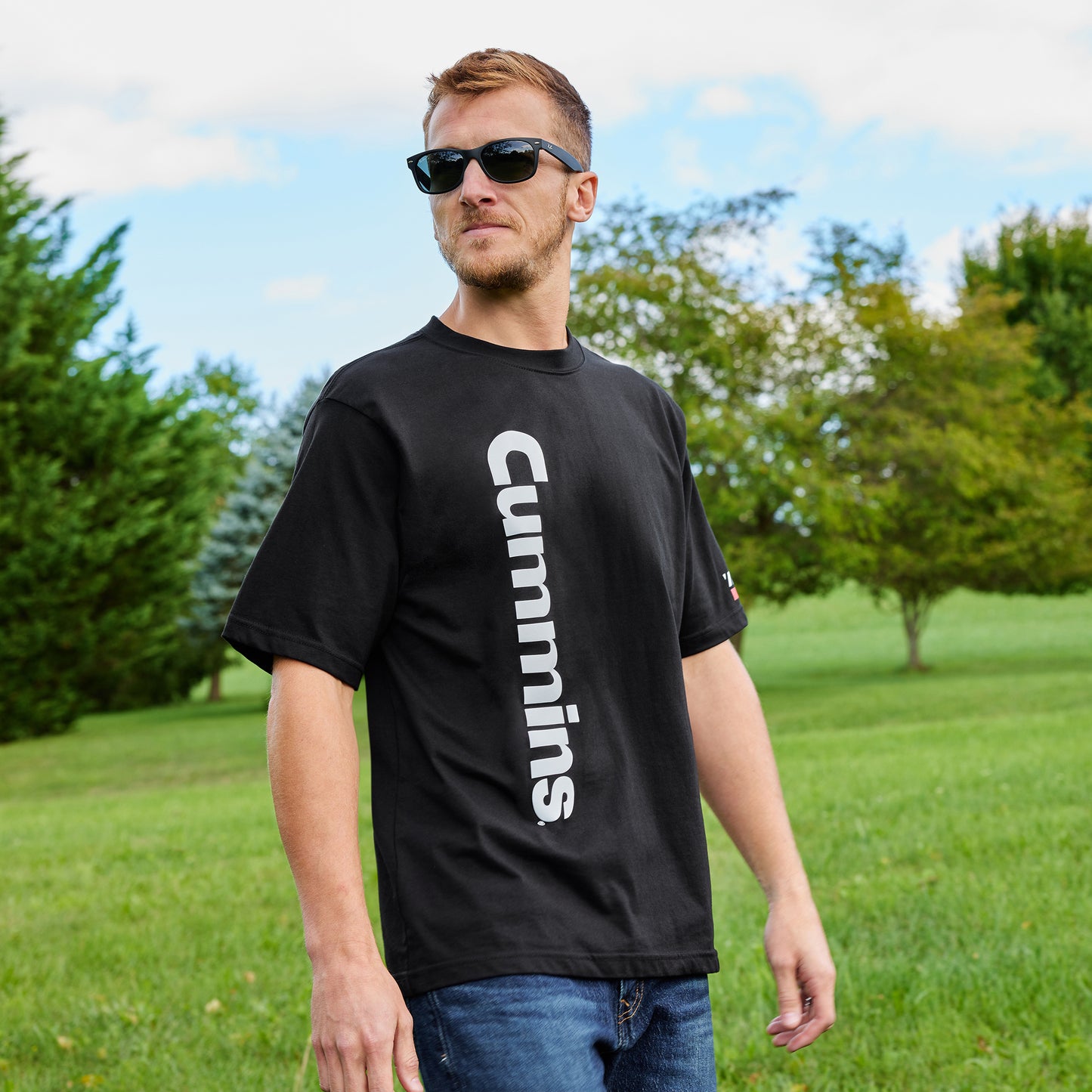 Racing Stripes T-Shirt Black 3X