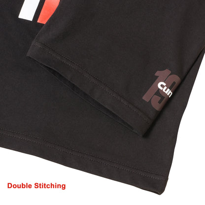 Vertical Racing Stripe T-Shirt Black L