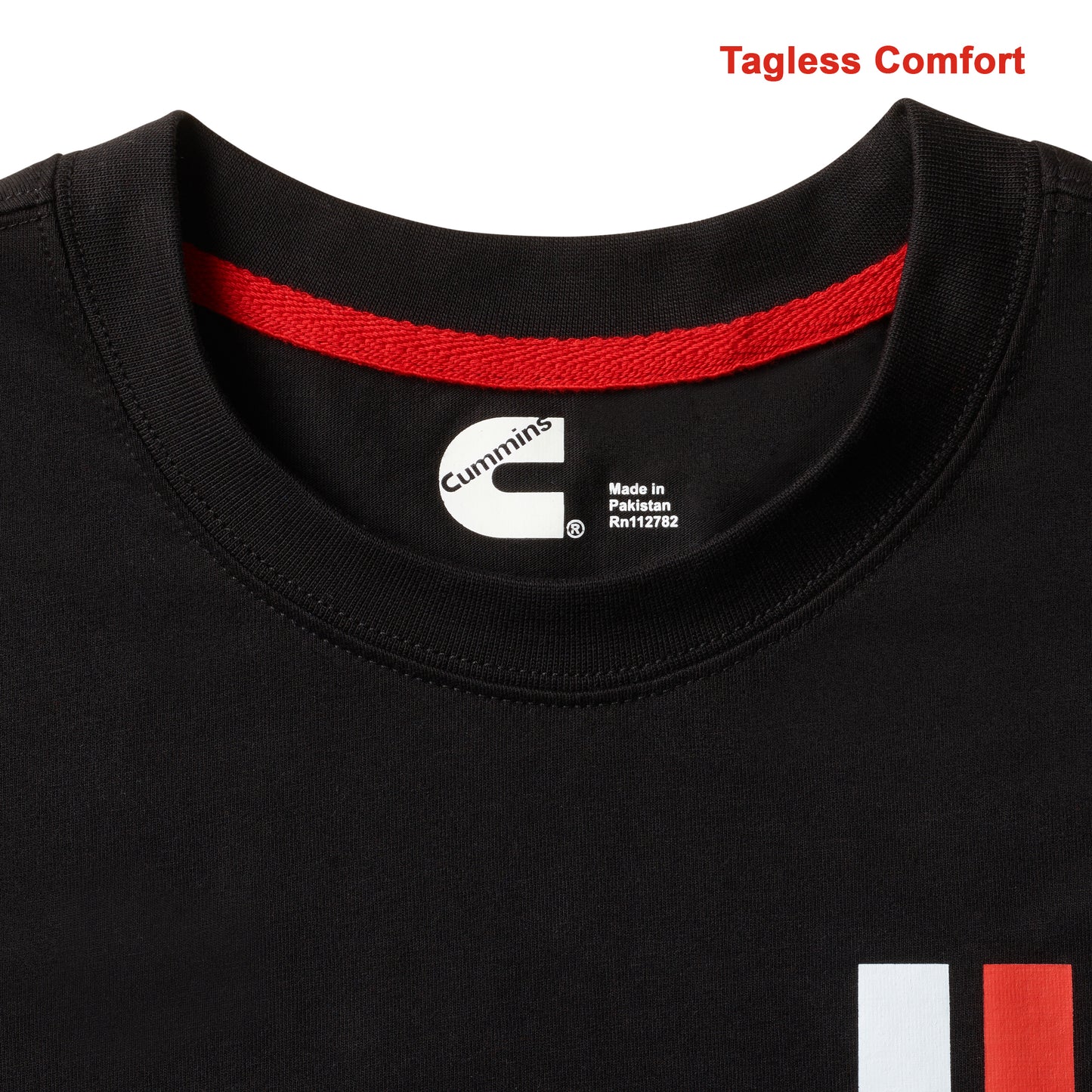 Vertical Racing Stripe T-Shirt Black L
