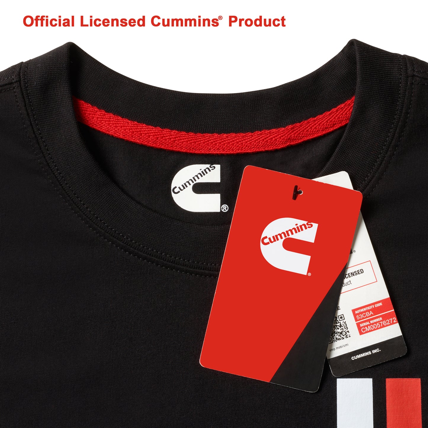 Vertical Racing Stripe T-Shirt Black L