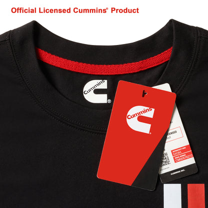 Vertical Racing Stripe T-Shirt Black 2XL