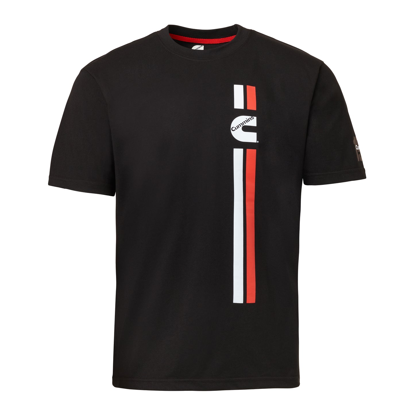 Vertical Racing Stripe T-Shirt Black 3XL