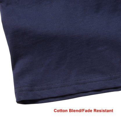 Mens Navy Blue LS T-Shirt WHT Wordmark M