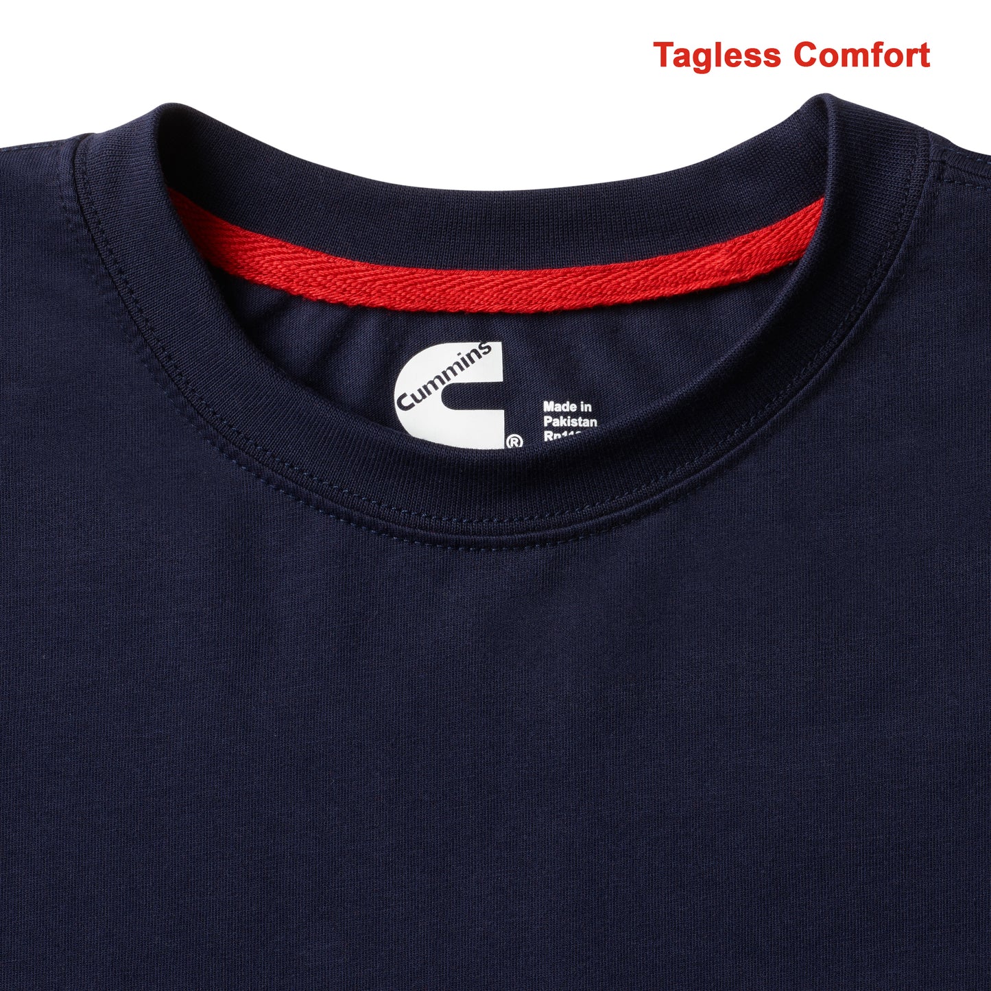 Mens Navy Blue LS T-Shirt WH Wordmark 3X