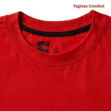 Mens Red LS T-Shirt Black Wordmark M