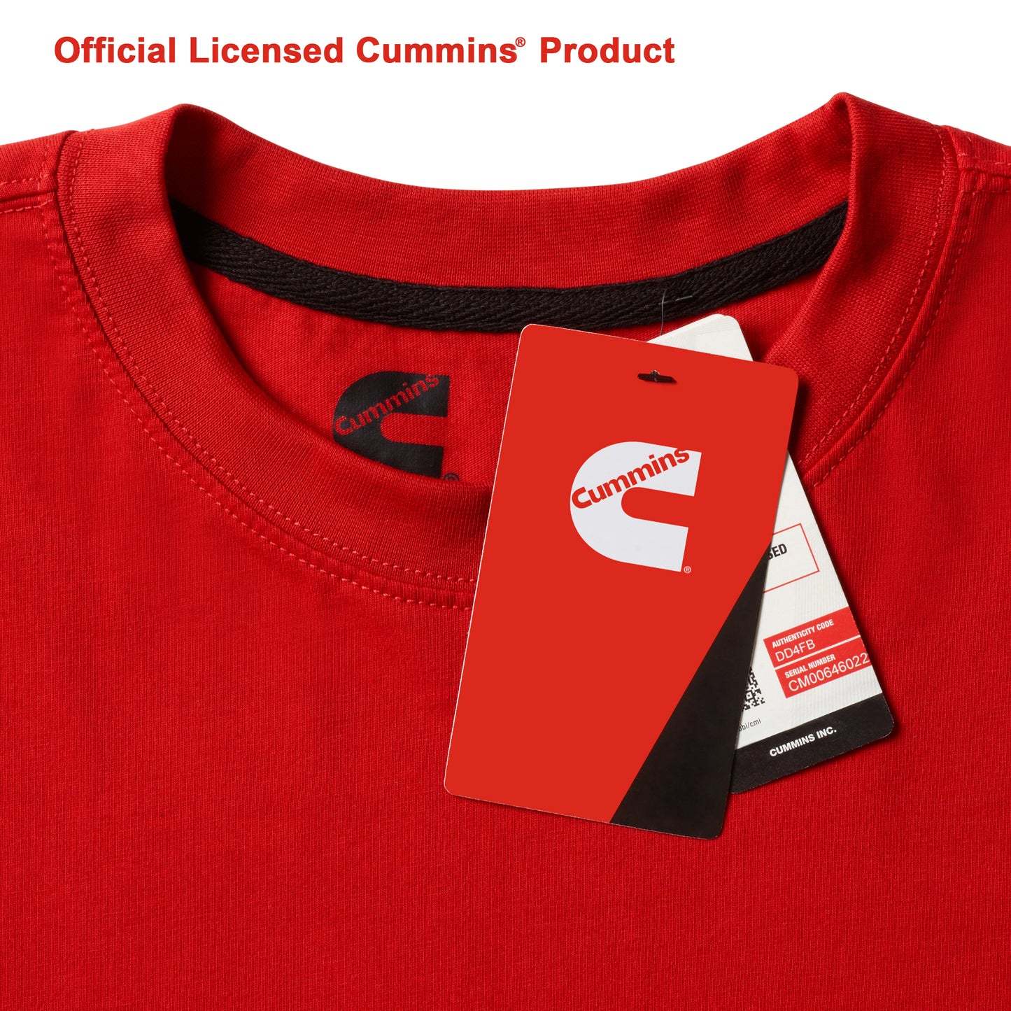 Mens Red LS T-Shirt with BLK Wordmark XL