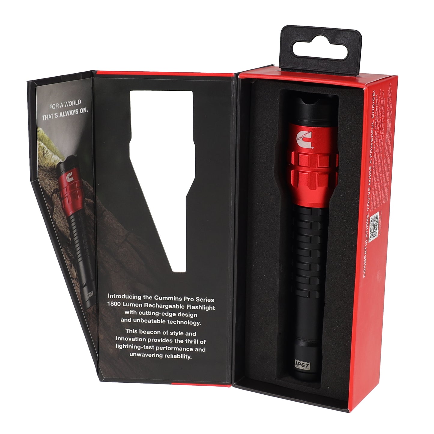 Cylinder Flashlight 1800 Lumens
