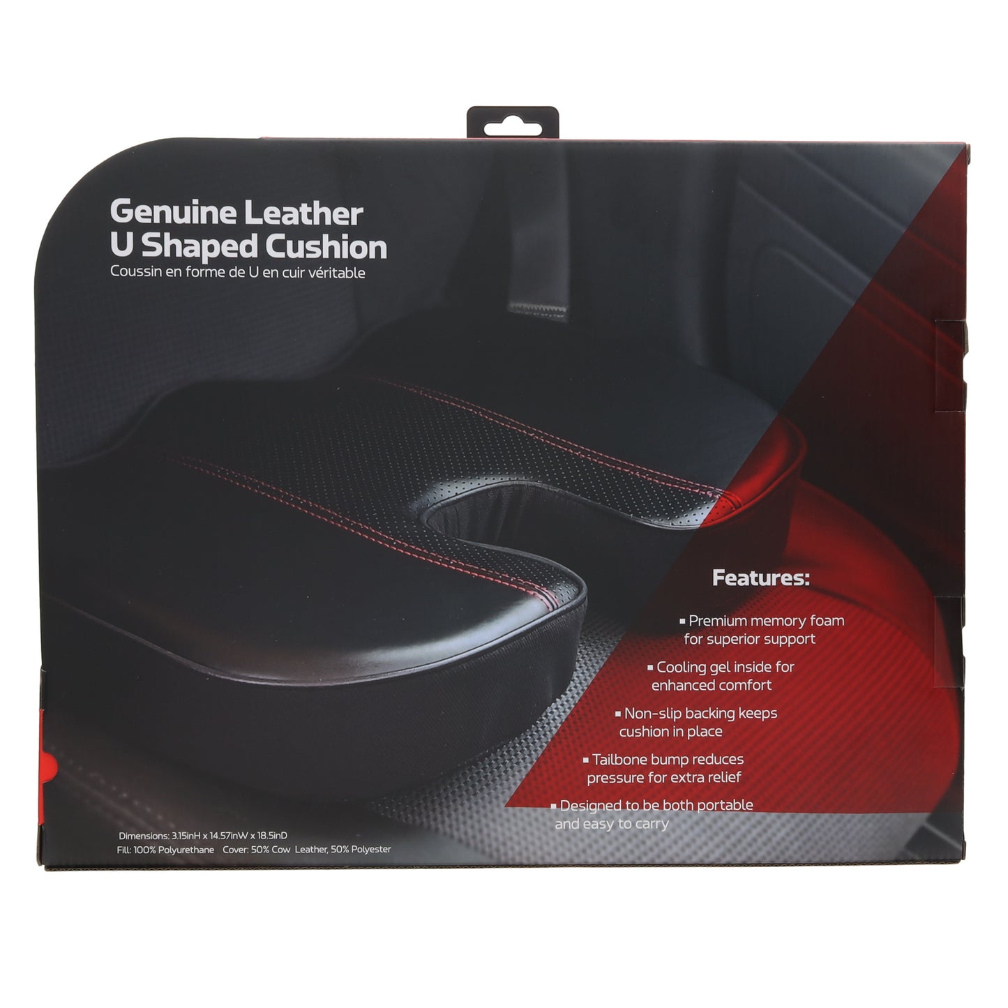 Genuine Leather U-Shaped Cushion