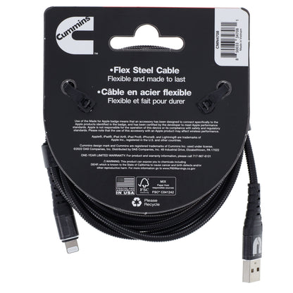 8ft Lightning to USB Flex Steel Cable