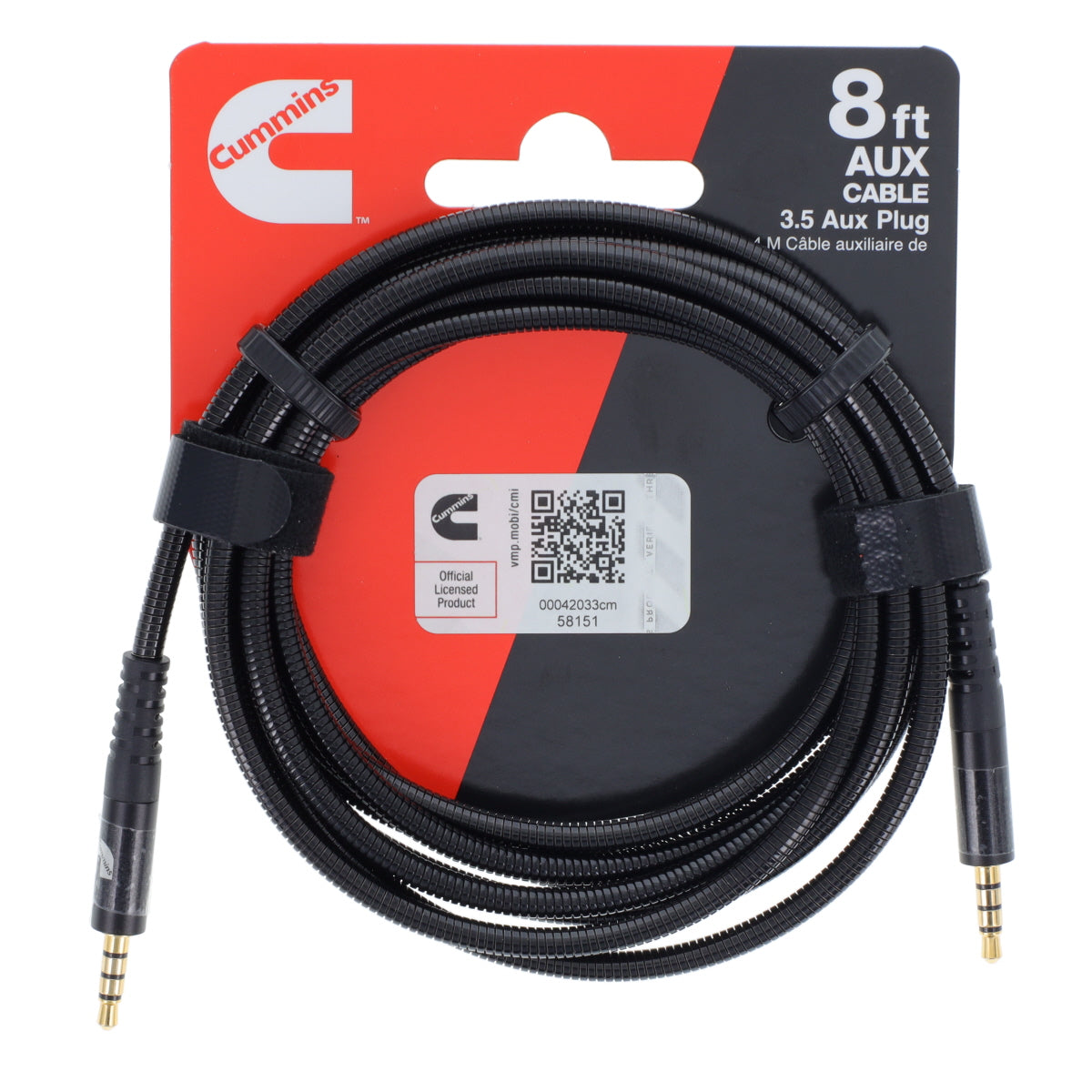 8ft Flex Steel Aux Cable