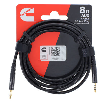 8ft Flex Steel Aux Cable