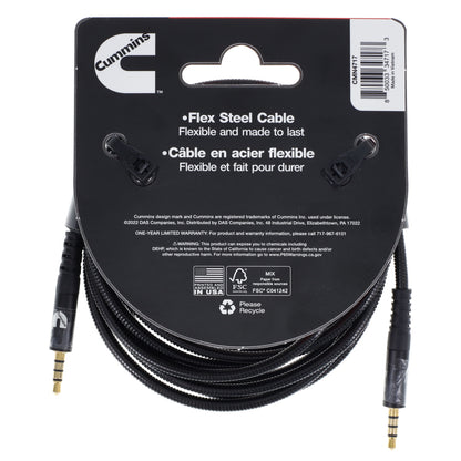 8ft Flex Steel Aux Cable