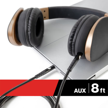 8ft Flex Steel Aux Cable
