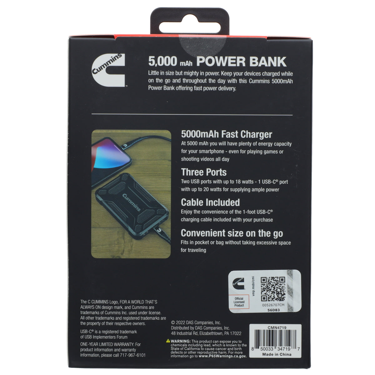 Power Bank 5000mAh Black