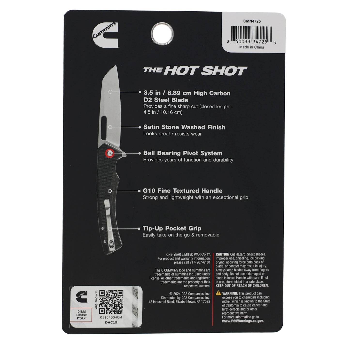 Hot Shot Pocket Knife 3.5in Blade