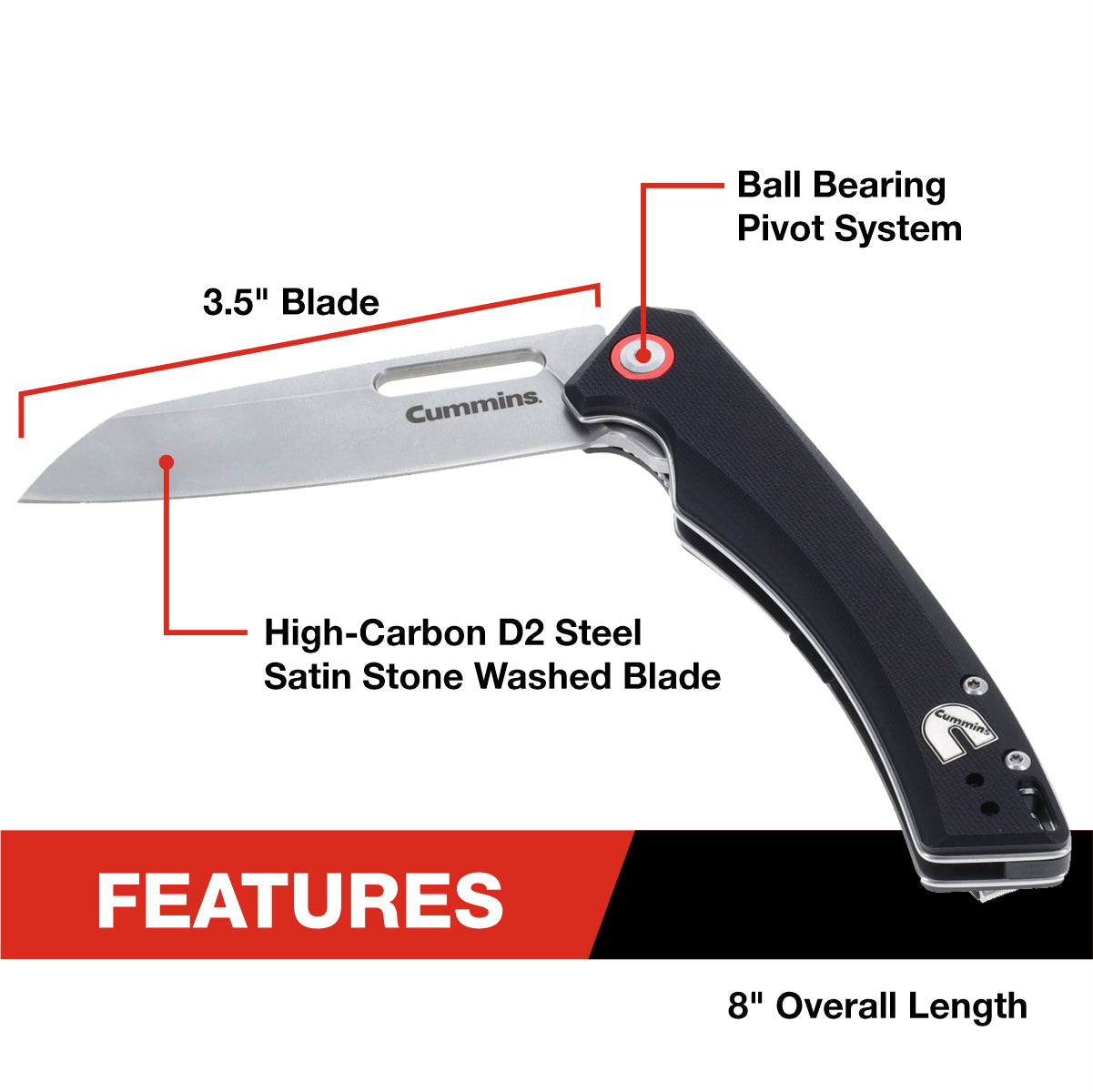 Hot Shot Pocket Knife 3.5in Blade