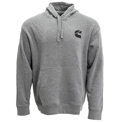 Mens Pullover Fleece Hoodie Htr Gry XL