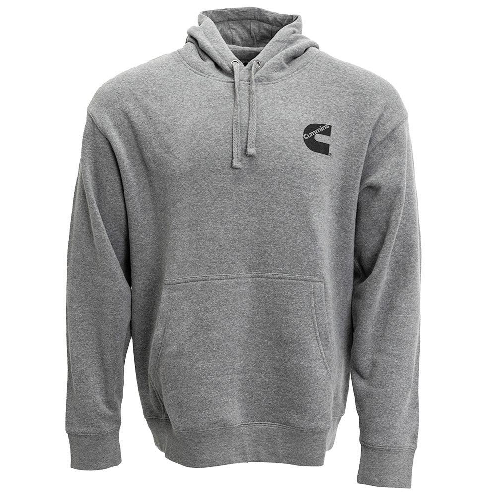 Mens Pullover Fleece Hoodie Htr Gry 2X