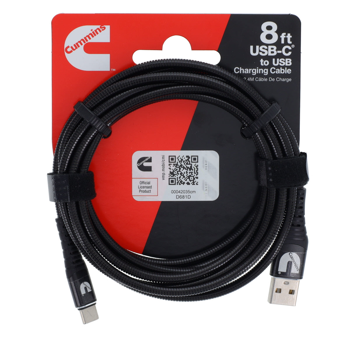 8ft USB-C to USB Flex Steel Cable