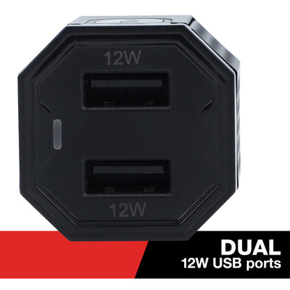 24 Watt Dual Port Car Charger